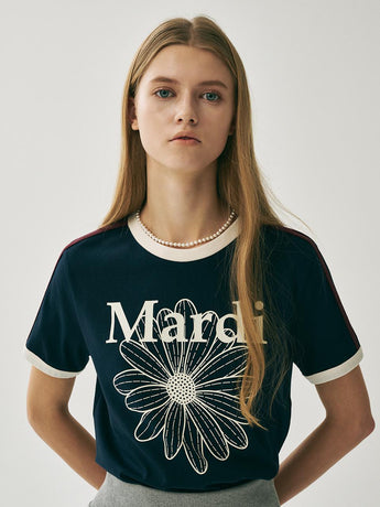 LINGER TSHIRT FLOWERMARDI_NAVY IVORY