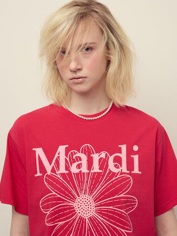 TSHIRT FLOWERMARDI_RED PINK