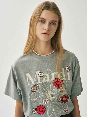 TSHIRT FLOWERMARDI BLOSSOM_GREY IVORY