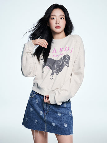 SWEATSHIRT RAGLAN DDANJI_OATMEAL PINK