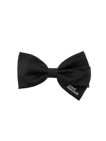 SILK BOW HAIR CLIP_BLACK