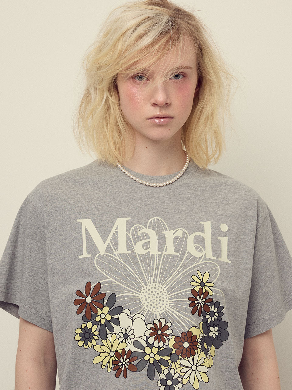 TSHIRT FLOWERMARDI JARDIN_GREY IVORY