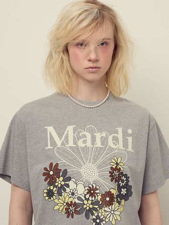 TSHIRT FLOWERMARDI JARDIN_GREY IVORY