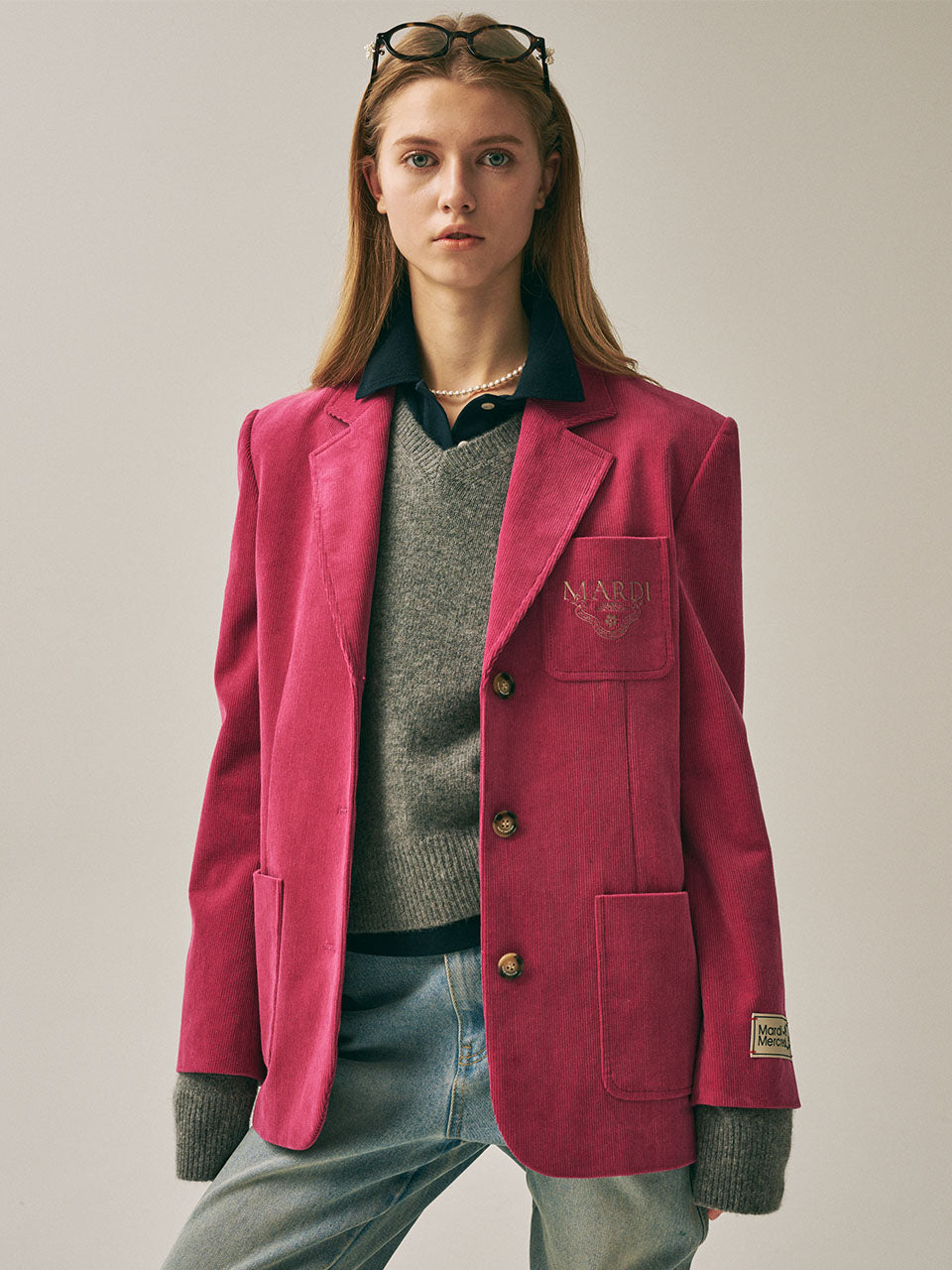 CORDUROY JACKET ALUMNI CLASSIQUE_PINK