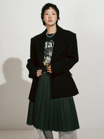 PURE WOOL HOURGLASS JACKET_NAVY