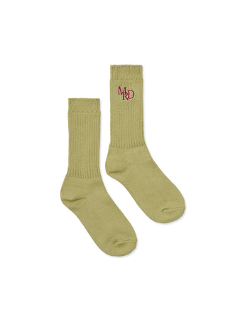 SOCKS MRD LOGO_GREEN PURPLE