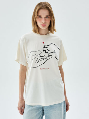 TSHIRT DRAWING CH DDANJI PAW TO HAND_CREAM