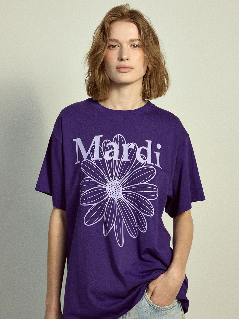lavender flower shirt TSHIRT FLOWERMARDI_PURPLE LAVENDER – Mardi Mercredi Global