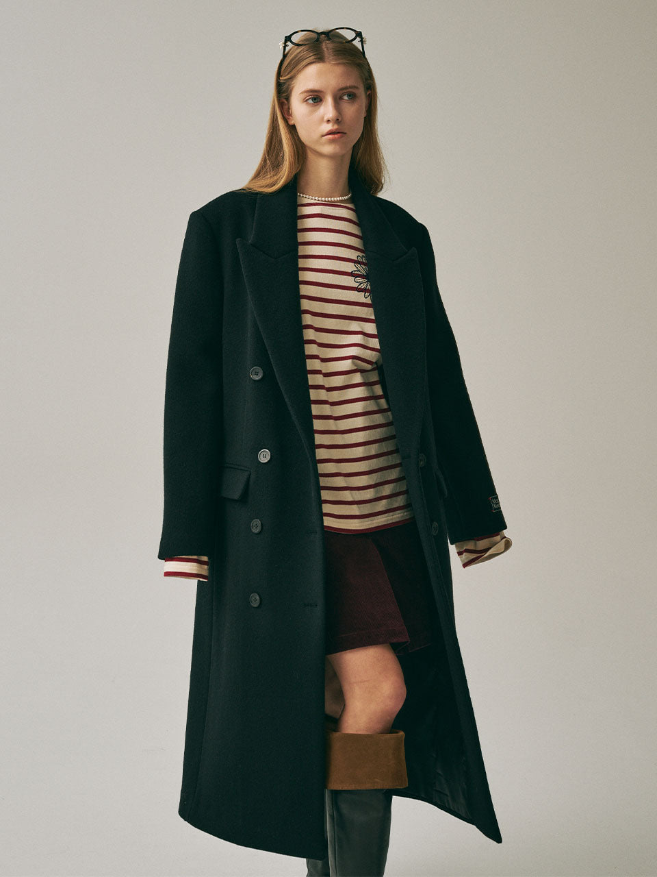 WOOL CLASSIC DOUBLE BREASTED COAT_BLACK
