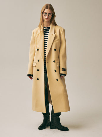 WOOL CLASSIC DOUBLE BREASTED COAT_LIGHTBEIGE