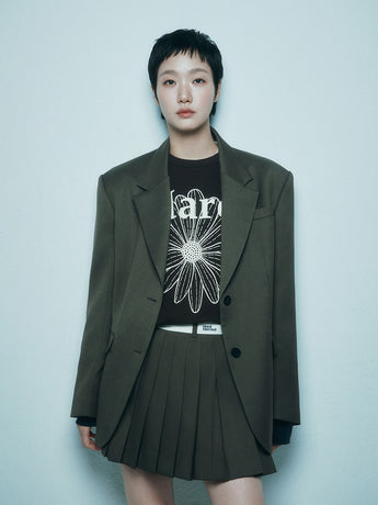 WOOL OVERSIZED SINGLE JACKET_BROWN