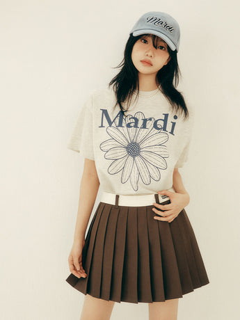 TSHIRT FLOWERMARDI_OATMEAL BLUE
