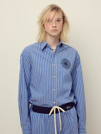 COTTON SHIRT STRIPE_BLUE NAVY