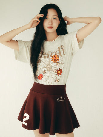 TSHIRT FLOWERMARDI BLOSSOM_OATMEAL TAUPE