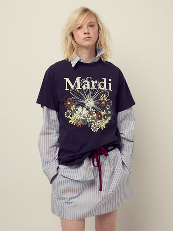 TSHIRT FLOWERMARDI JARDIN_NAVY IVORY