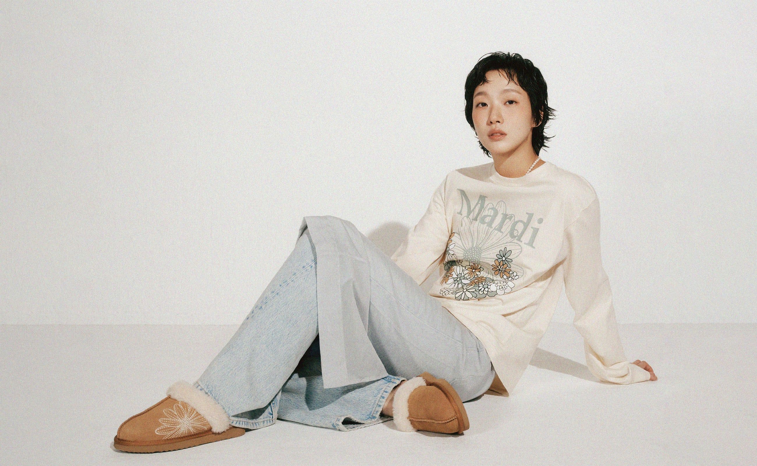 flowermardi jardin pastel with classique slippers