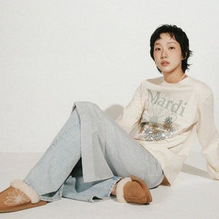 flowermardi jardin pastel with classique slippers