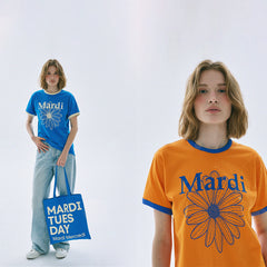 la fleur de ce mardi, bleu et orange