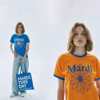 la fleur de ce mardi, bleu et orange