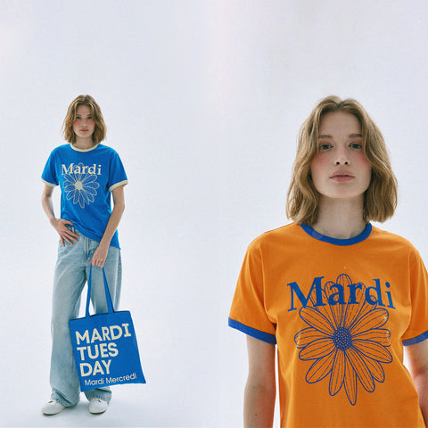 la fleur de ce mardi, bleu et orange