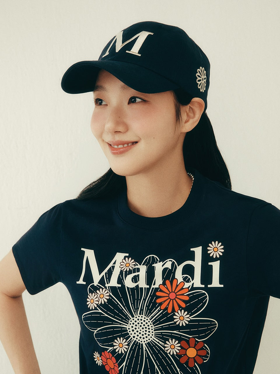 CAP M_NAVY CREAM