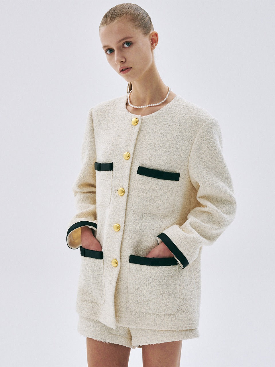 SPRING TWEED OVERSIZED JACKET_IVORY