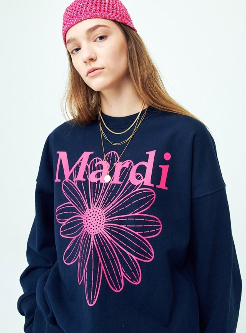 SWEATSHIRT FLOWERMARDI_NAVY VIOLET
