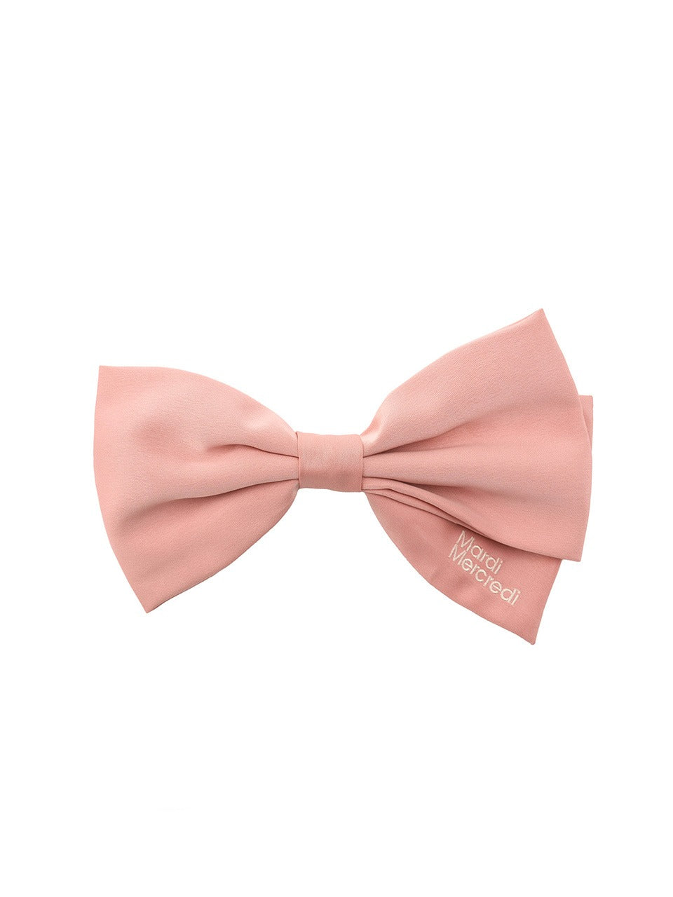 SILK BOW HAIR CLIP_PINK