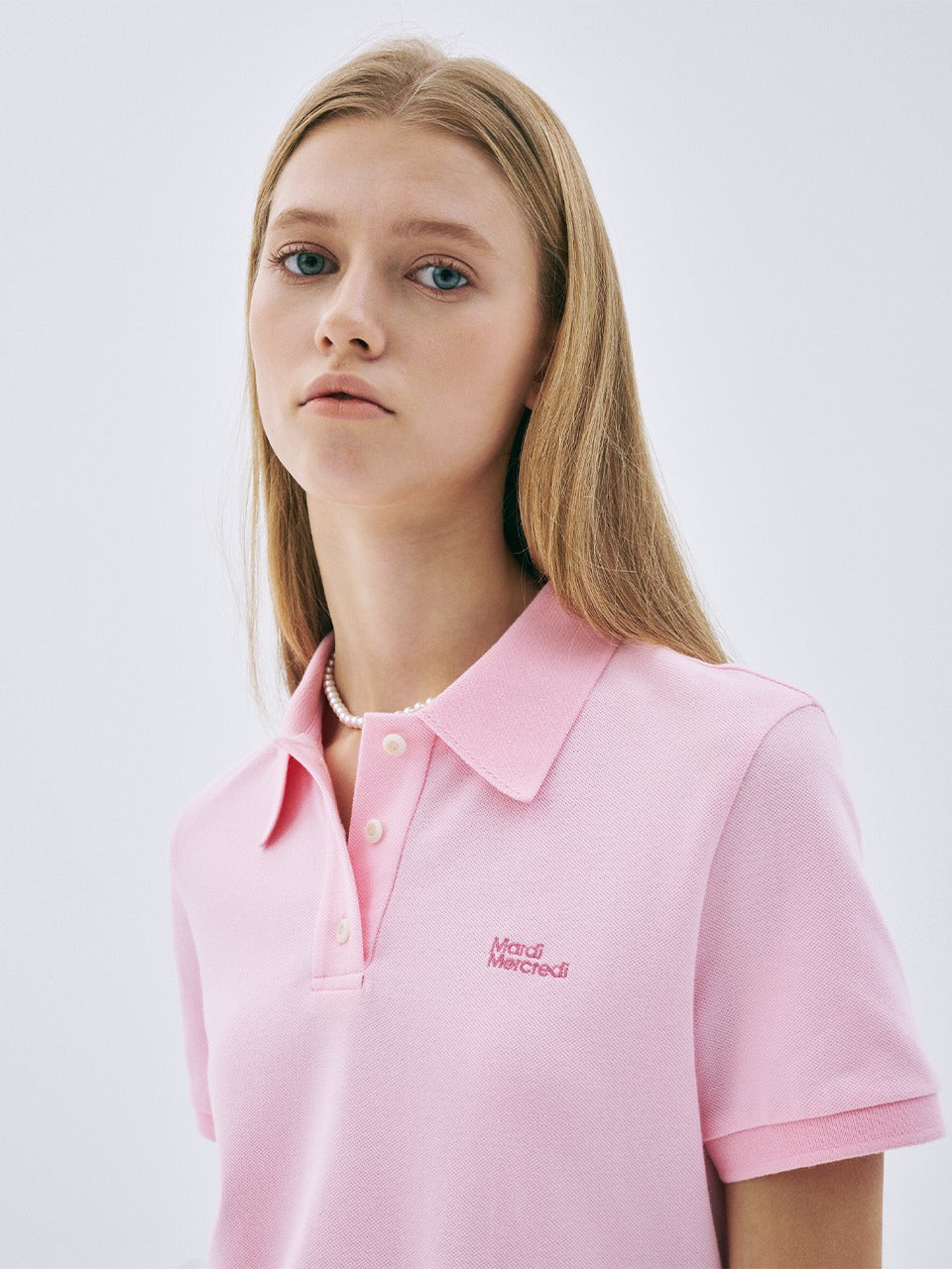 SLIMFIT SHIRT PIQUET ESSENTIAL_PINK