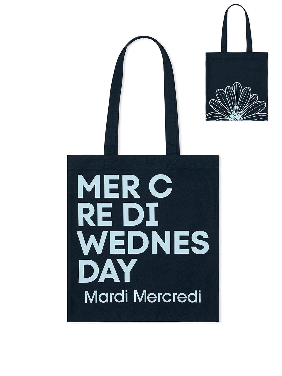 CANVAS BAG FLOWER DU MERCREDI_NAVY SKY