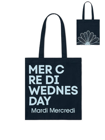 CANVAS BAG FLOWER DU MERCREDI_NAVY SKY