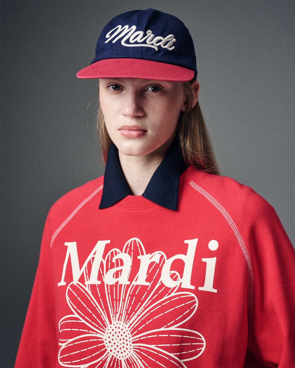 SWEATSHIRT RAGLAN FLOWERMARDI_RED IVORY