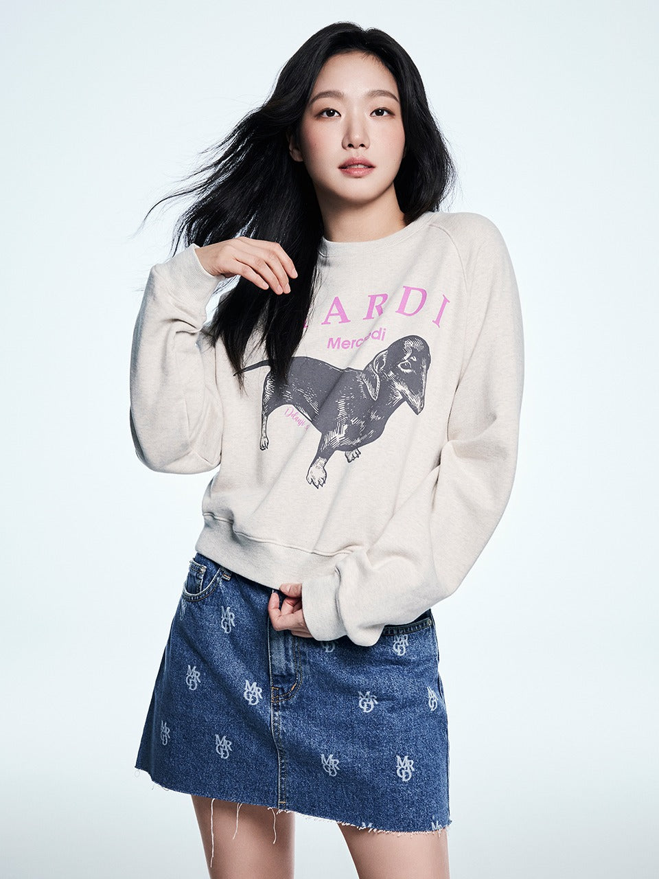 SWEATSHIRT RAGLAN DDANJI_OATMEAL PINK