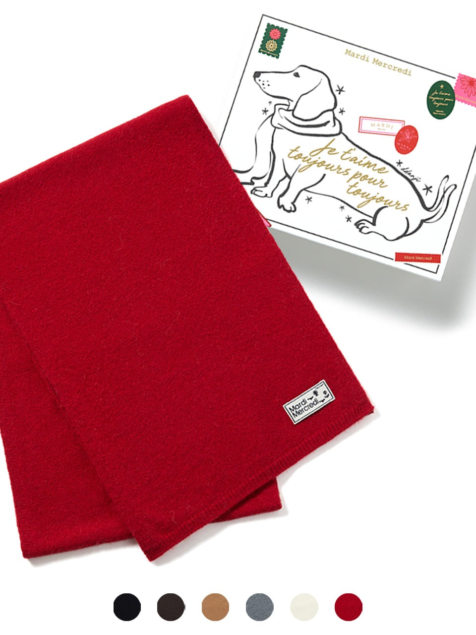 [GIFT SET] CASHMERE BLENDED MUFFLER_6COLORS