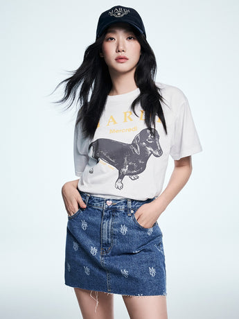 TSHIRT DDANJI_WHITE TANGERINE