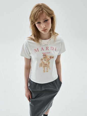 SLIM TSHIRT NEZ TOUT ROSE 02_IVORY INDIPINK