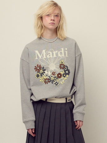 SWEATSHIRT FLOWERMARDI JARDIN_GREY IVORY