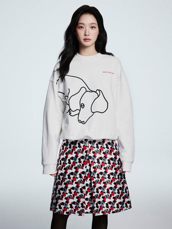 SWEATSHIRT DDANJI CH.01_WHITE BLACK