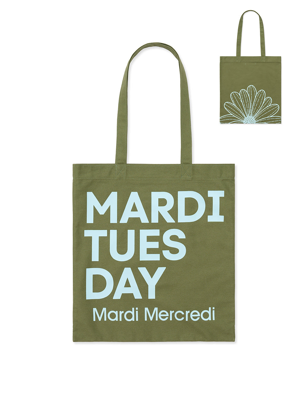 CANVAS BAG FLOWER DU MARDI_OLIVE SKY