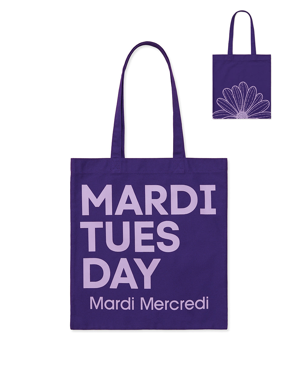CANVAS BAG FLOWER DU MARDI_PURPLE LAVENDER