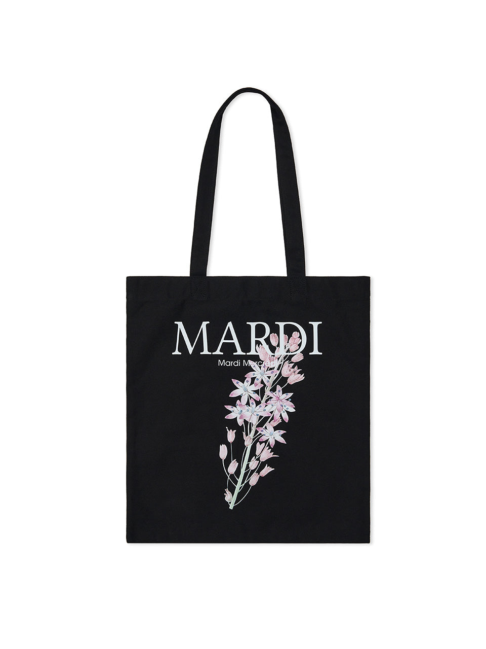 CANVAS BAG LILIES 01_BLACK