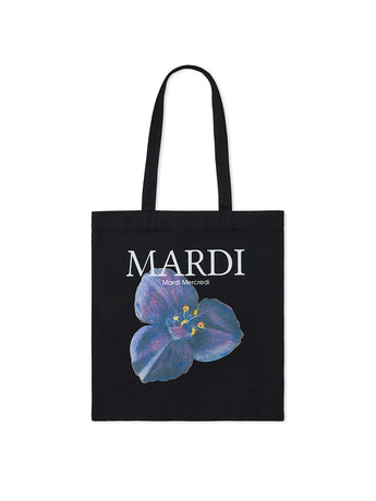 CANVAS BAG LILIES 04_BLACK