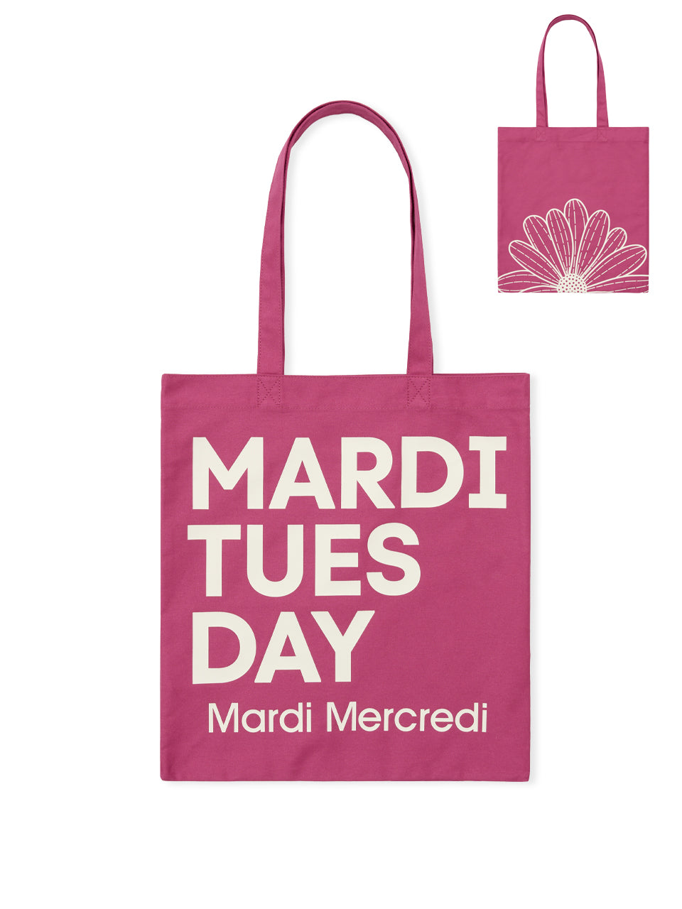 CANVAS BAG FLOWER DU MARDI_PINK IVORY