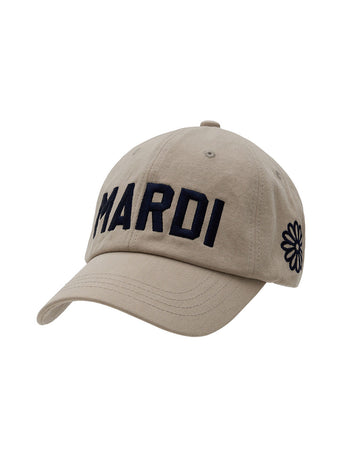 CAP MARDI BOLD LOGO_BEIGE NAVY