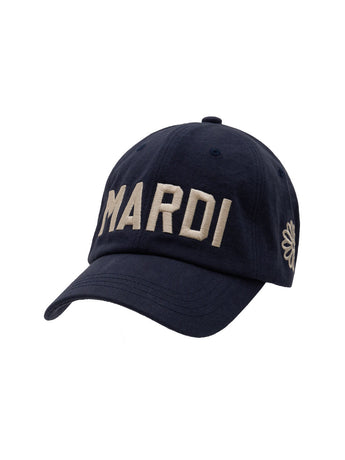 CAP MARDI BOLD LOGO_NAVY CREAM