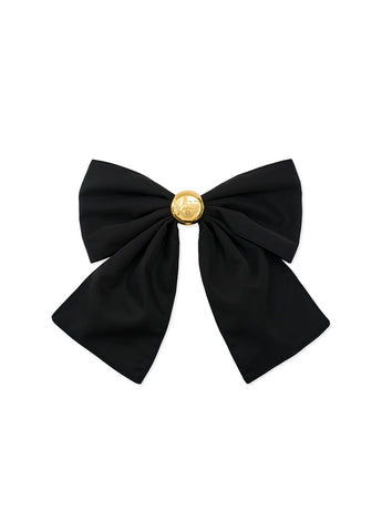 CLASSIC HAIR CLIP RIBBON_BLACK