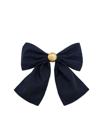 CLASSIC HAIR CLIP RIBBON_NAVY