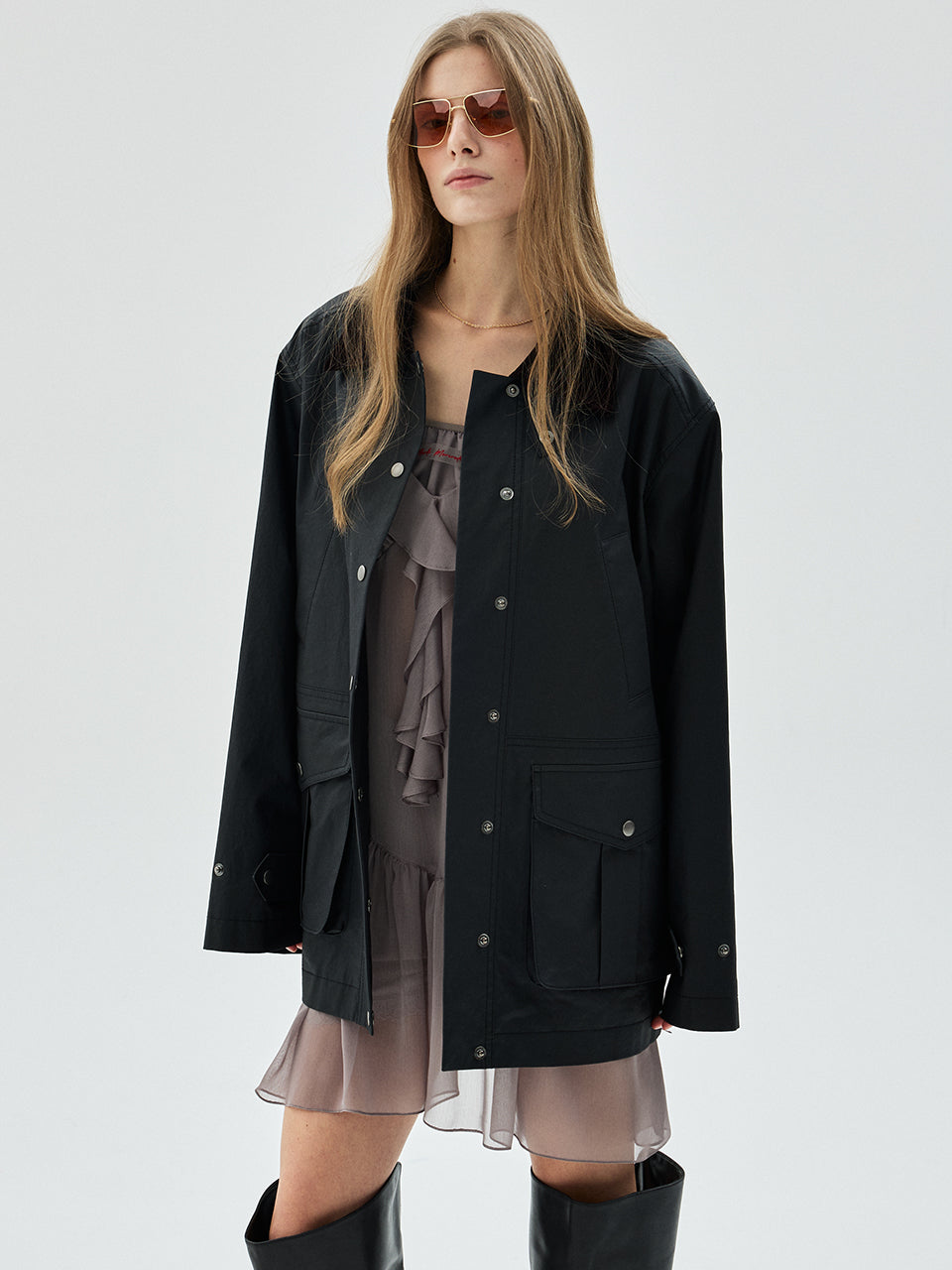 COATED WORK JACKET_BLACK