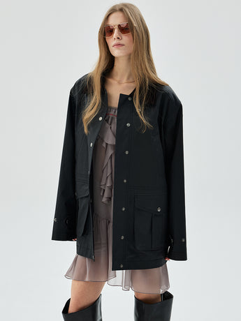 COATED WORK JACKET_BLACK