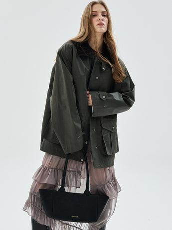 COATED WORK JACKET_KHAKI